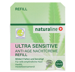 Coop Naturaline ultra sensitive night cream anti-age refill