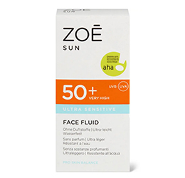 Migros Zoé Sun ultra sensitive face fluid SPF50