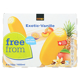 Coop Free From bâtonnets glacés exotique-vanille