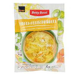 Coop Betty Bossi soupe déshydratée nouilles & quenelles viande