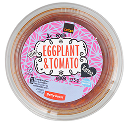 Coop Karma eggplant & tomato dip