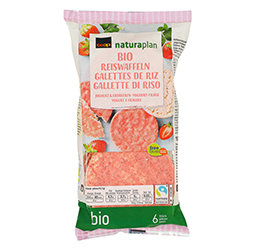 Coop Naturaplan bio galettes riz yogourt-fraise