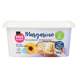 Coop Prix Garantie margarine sans huile de palme