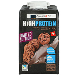 Coop Qualité & Prix High Protein drink cookies taste & cream