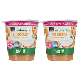Coop Naturaplan bio yogurt all'albicocca senza zucchero