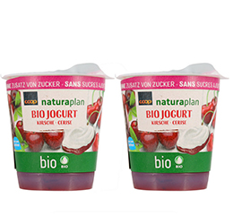 Coop Naturaplan organic yogurt cherry without sugar