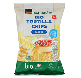 Coop Naturaplan organic tortilla chips nature