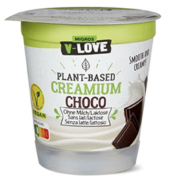 Migros V-Love vegurt creamium choco